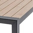 HESPERIDE - Table de jardin "Évasion" effet bois honey & graphite 12 places lates en aluminium - vignette