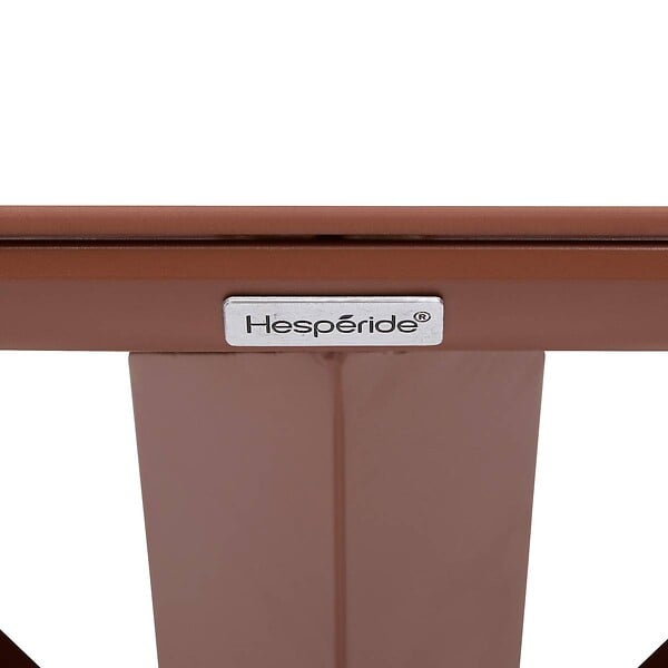 HESPERIDE - Table de jardin 6 places Oryon D130cm acajou - large