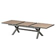 HESPERIDE - Table de jardin extensible "Axiome" effet bois honey & praline 12 places en aluminium traité époxy - vignette