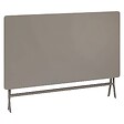 HESPERIDE - Table de jardin Greensboro 6 places pliable café 150x80cm - vignette