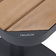HESPERIDE - Table de jardin bistro "Tyla" acacia  & graphite en acier traité époxy - vignette