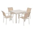 HESPERIDE - Table de jardin extensible "Piazza" argile 8 places en aluminium traité en epoxy - vignette