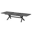 HESPERIDE - Table de jardin extensible "Axiome" ardoise granitée 12 places en aluminium traité époxy - vignette
