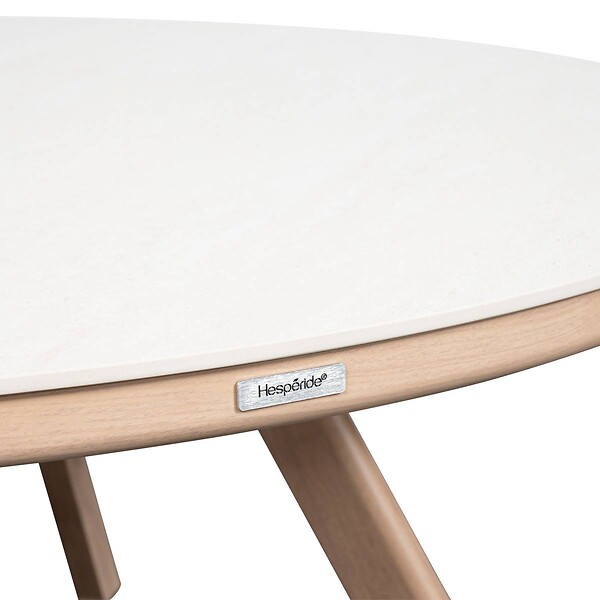HESPERIDE - Table de jardin Nelora 8 places ronde beige - large