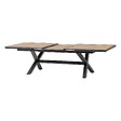 HESPERIDE - Table de jardin extensible "Axiome" effet bois honey & graphite 10 places en aluminium - vignette