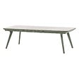 HESPERIDE - Table de jardin extensible "Pulpy" vert laurier & gris granite 12 places en aluminium verre et céramique - vignette