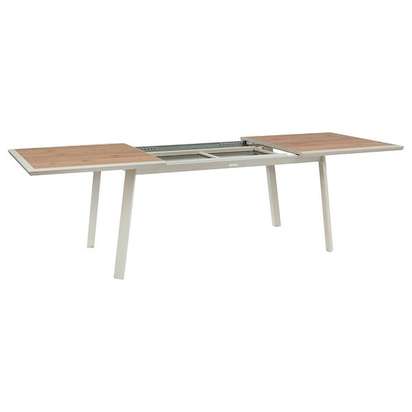 HESPERIDE - Table de jardin 10 places Pavane extensible argile - large