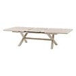 HESPERIDE - Table de jardin "Axiome" extensible lin & argile 10 places en aluminium - vignette