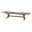 HESPERIDE - Table de jardin extensible "Axiome" graphite & honey 12 places en aluminium - vignette