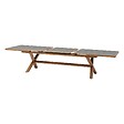 HESPERIDE - Table de jardin extensible "Axiome" graphite & honey 12 places en aluminium - vignette