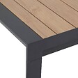 HESPERIDE - Table de jardin extensible "Évasion" effet bois honey & graphite 8 places lates en aluminium - vignette