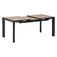 HESPERIDE - Table de jardin extensible "Évasion" effet bois honey & graphite 8 places lates en aluminium - vignette