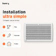 BESTHERM - Radiateur électrique fixe panneau rayonnant 1500W HOM'Y VAIL horizontal blanc NF - vignette