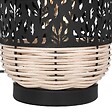 ATMOSPHERA - Lampe à poser en Rotin et métal Noir H 30 cm - vignette