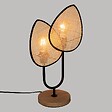 ATMOSPHERA - Lampe à poser en Cannage de Rotin et métal Noir H 44 cm - vignette