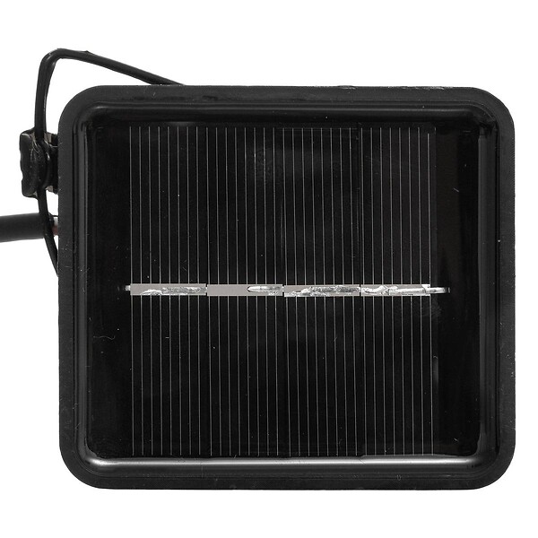 ATMOSPHERA - Guirlande Lumineuse Solaire 10 petits Abat-jours aspect Rotin LED Blanc chaud sur 3.35 mètres - large