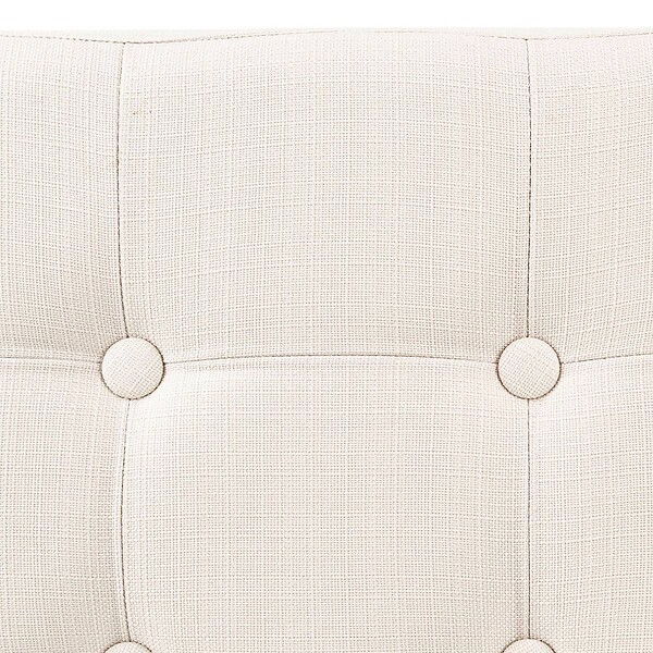 ATMOSPHERA - 2 en 1 Pouf pliant double et coffre de rangement Beige aspect Lin 76 x H 38 cm - large