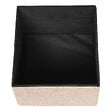 ATMOSPHERA - Pouf Pliable Coffre Soana en bouclette Beige foncé 38x38cm - vignette