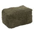 ATMOSPHERA - Pouf Muzi rectangulaire côtelé 61x78cm vert - vignette