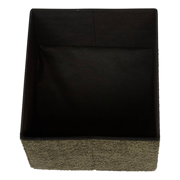 ATMOSPHERA - Pouf Pliable Coffre Soana Kaki 38x38cm - large