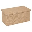 5 FIVE SIMPLY SMART - Pouf de rangement "Mix 'n' Modul" en toile de jute beige 76x38cm - vignette