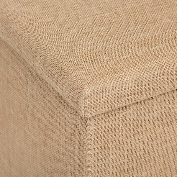 5 FIVE SIMPLY SMART - Pouf de rangement "Mix 'n' Modul" en toile de jute beige 76x38cm - large