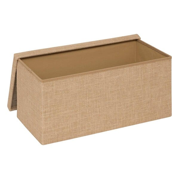 5 FIVE SIMPLY SMART - Pouf de rangement "Mix 'n' Modul" en toile de jute beige 76x38cm - large