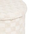 ATMOSPHERA - Pouf pliant "Pasti" blanc D38x38cm - vignette