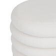 ATMOSPHERA - Pouf avec coffre en tissu à bouclettes Blanc 59 x 45 cm - vignette