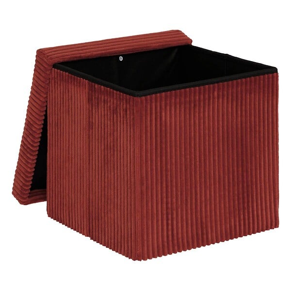 ATMOSPHERA - Pouf pliant Arum ambre 38x38cm - large