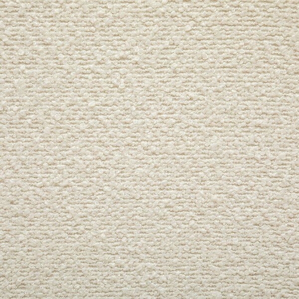 ATMOSPHERA - Pouf en tissu à bouclettes Blanc 41 x H 43 cm - large