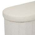 ATMOSPHERA - Pouf Fink ovale pliable 38x76cm blanc - vignette