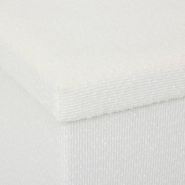 5 FIVE SIMPLY SMART - Pouf pliable Mix'n modul 31x31 cm bouclette blanche - large