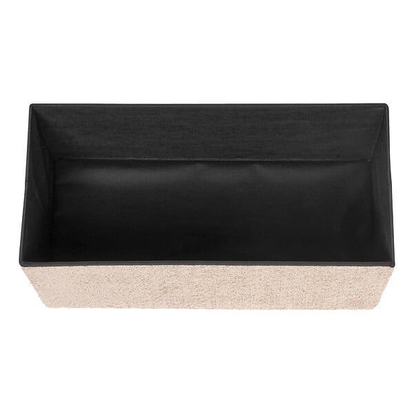 ATMOSPHERA - Pouf Pliable Coffre Soana en Bouclette Beige foncé 76x38cm - large