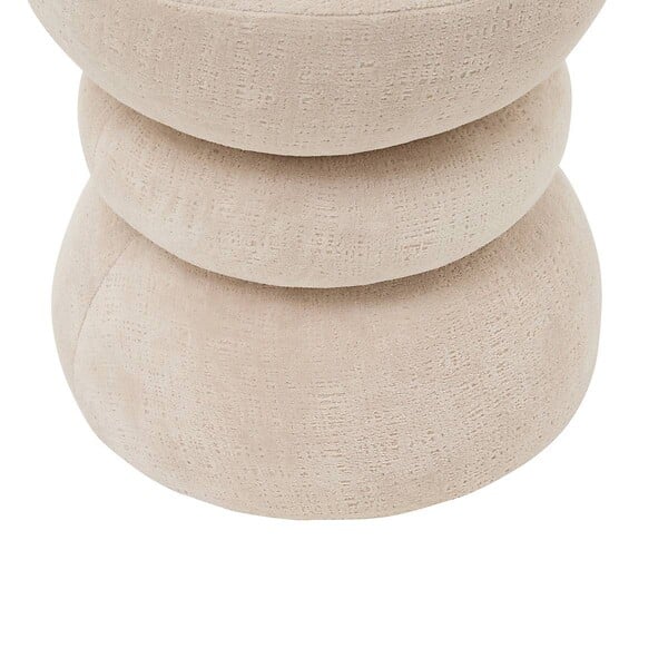 ATMOSPHERA - Pouf Ritem rond D.36cm crème - large