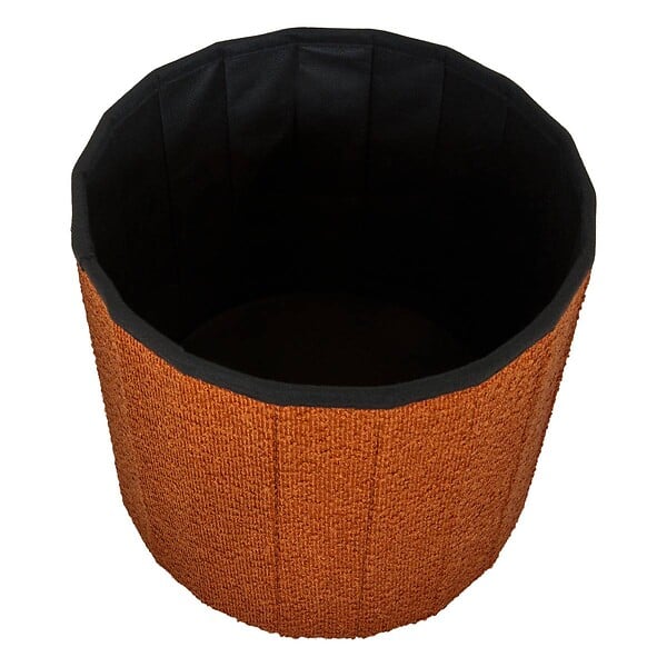 ATMOSPHERA - Pouf Fink rond pliable D.38cm ambre - large