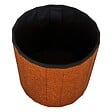 ATMOSPHERA - Pouf Fink rond pliable D.38cm ambre - vignette