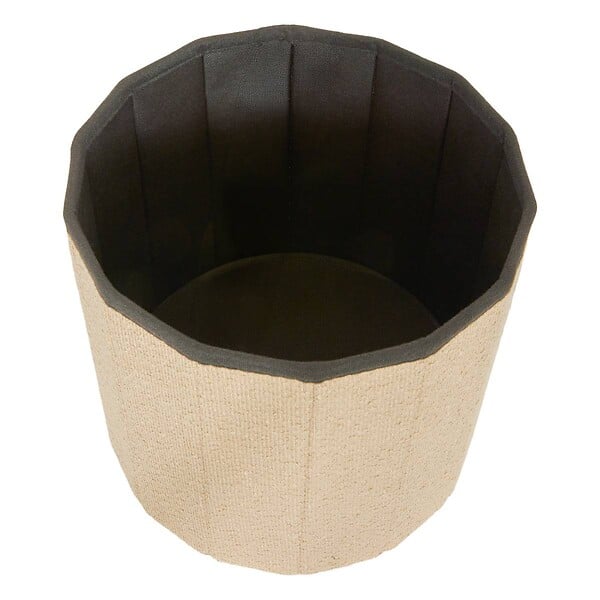 ATMOSPHERA - Pouf Fink rond pliable D.38cm beige - large