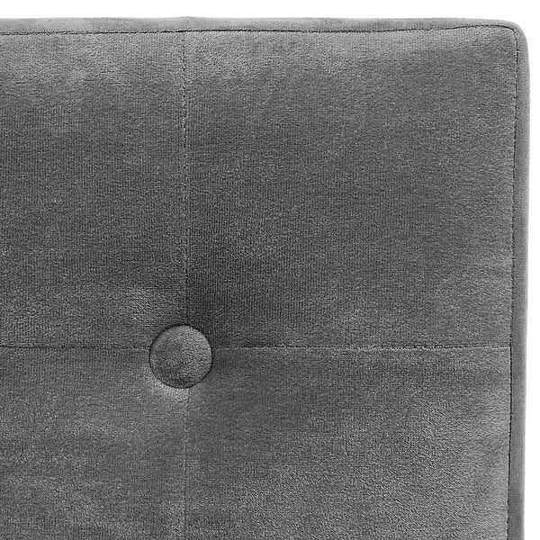 ATMOSPHERA - 2 en 1 Pouf pliant et coffre de rangement Velours Gris  38 x 38 cm - large