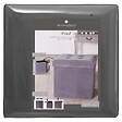 ATMOSPHERA - 2 en 1 Pouf pliant et coffre de rangement Velours Gris  38 x 38 cm - vignette