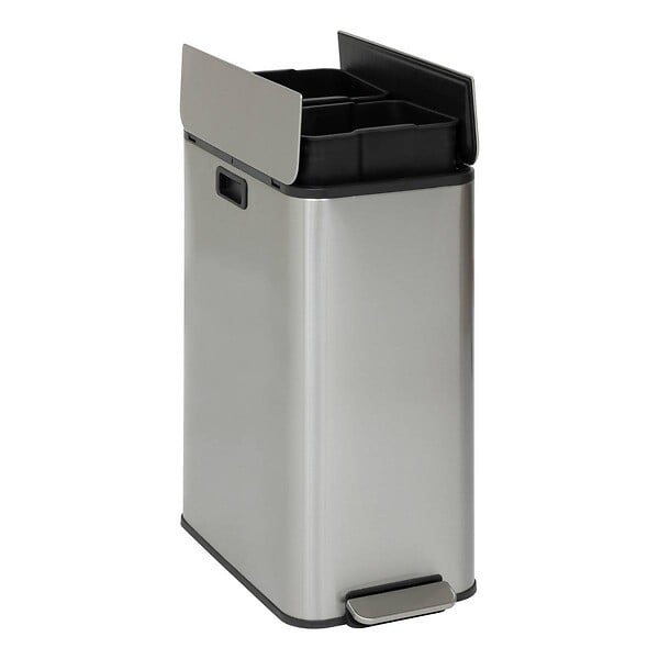 5 FIVE SIMPLY SMART - Poubelle Delta avec Pedale 2x28L Inox - large