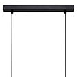 ATMOSPHERA - Luminaire Suspension 5 Lampes en Métal Noir et Bois de Pin L 60 cm - vignette