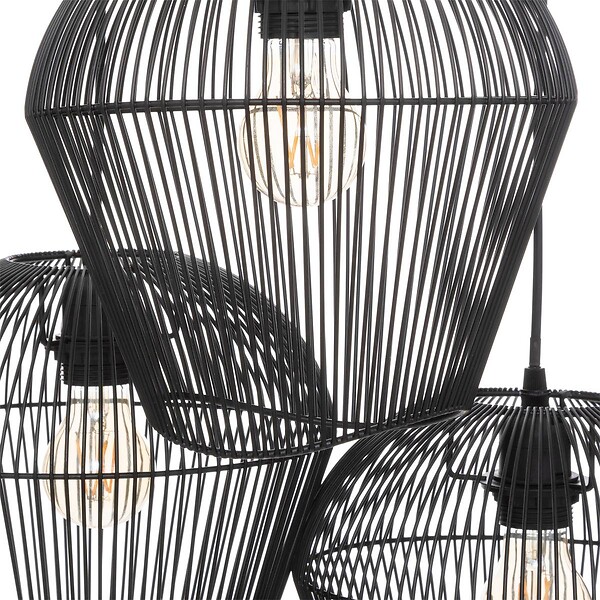 ATMOSPHERA - Suspension "Jena" métal noir D26cm - large