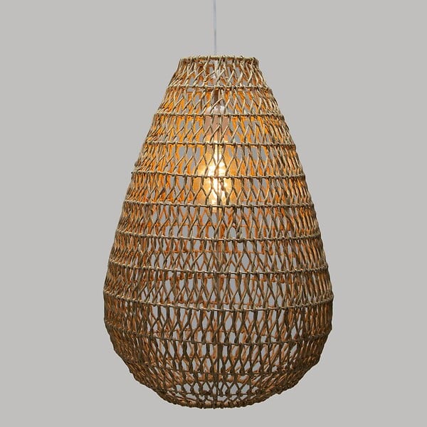 ATMOSPHERA - Luminaire Suspension en Métal & Corde D 37.5 cm Beige - large