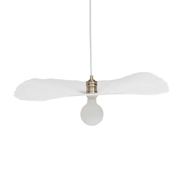 ATMOSPHERA - Suspension en papier maché "Tehani" blanc D57cm - large