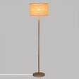 ATMOSPHERA - Lampadaire en Bois de Pin et Abat-jour Beige naturel tressé H 149.5 cm - vignette