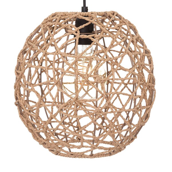 ATMOSPHERA - Lampadaire Arc Beige et Noir H 180 cm - large