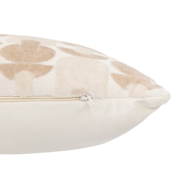 ATMOSPHERA - Coussin "Luna" jacquard velours lin 30x50cm - large