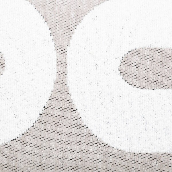 ATMOSPHERA - Housse de coussin Jeni chenille beige lin 50x30cm - large