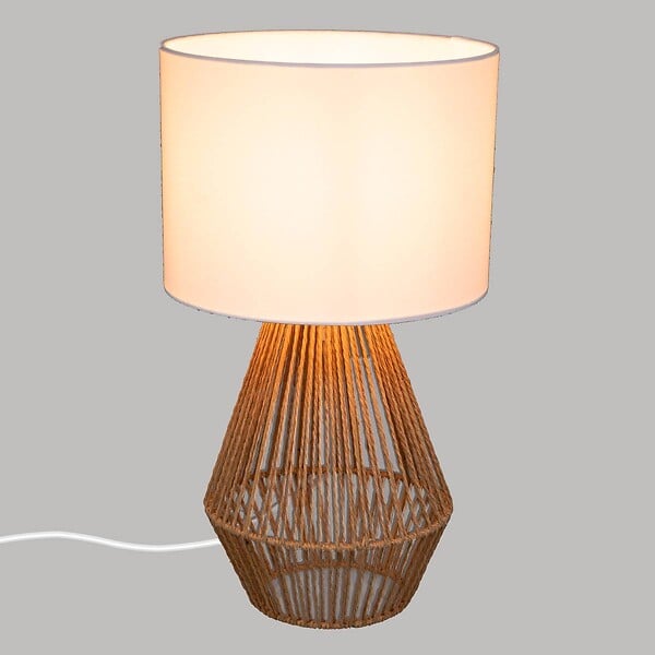 ATMOSPHERA - Lampe à poser en Coton et Métal H 40 cm - large